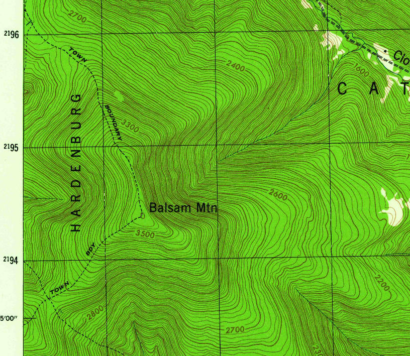 Shandaken, Army Map Service 7.5-minute quadrangle, 1945